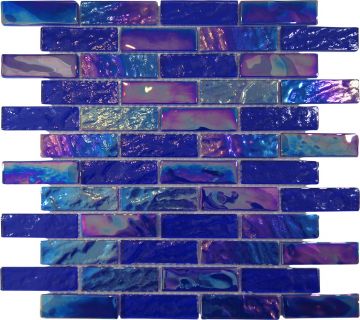 Alttoglass Pacific Dark Blue 1" x 3" Glass Tile