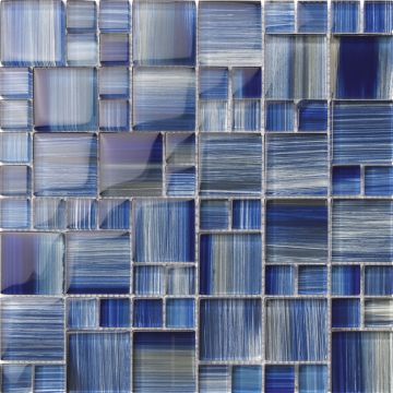 Alttoglass Hawai Blue Pattern Glass Tile