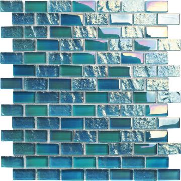 Alttoglass Neptune Turquoise 1" x 2" Glass Tile