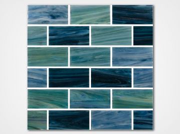Aquabella North Seas Irish 1x2 Glass Tile