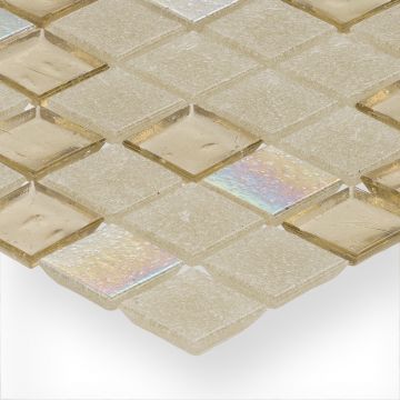 Honeycomb 1x1 Stacked Joint Glass Tile
