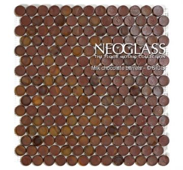 Sicis NeoGlass Murano Barrels Milk Chocolate